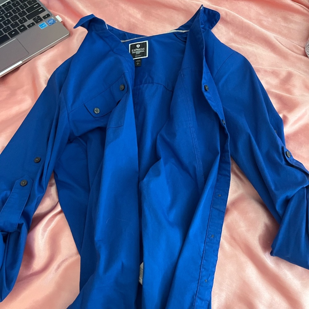 Express Royal Blue Essential Shirt
